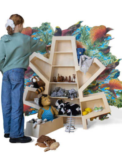 Play3 Karibu, bijgenaamd de knuffelboom, geeft de kinderkamer meteen sfeer met een leuke achtergrond