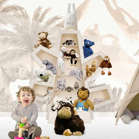 Babykamer met Jungle interieur en Play3 Karibu kastje